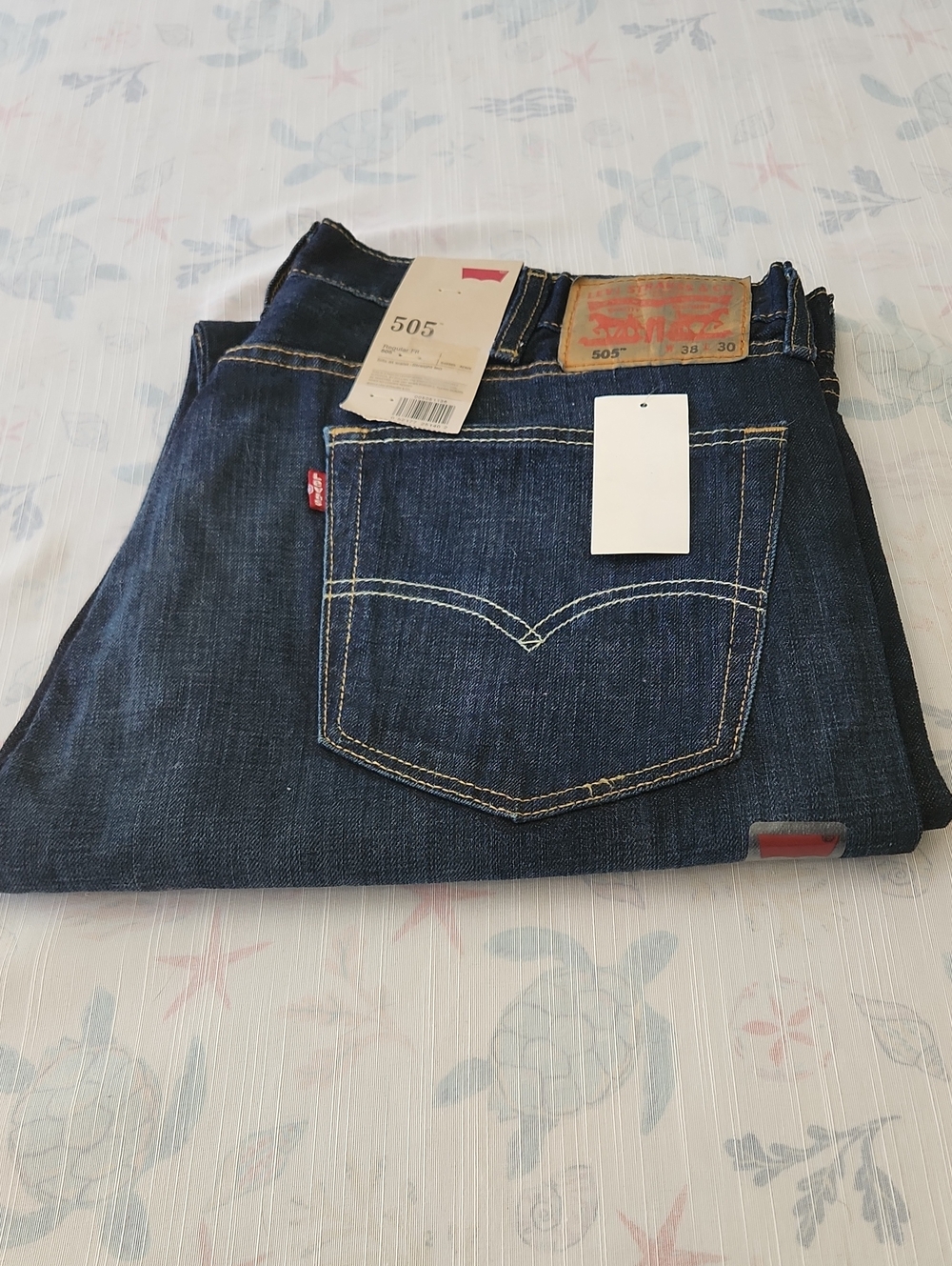 Levi's Straight Leg Jeans in Dark Blue Denim